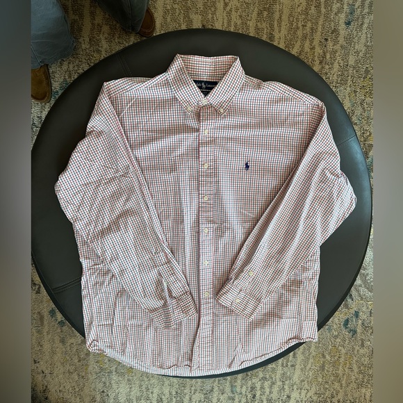 RALPH LAUREN BLAKE BUTTON DOWN MEN LONG SLEEVE DRESS SHIRT 100%COTTON SIZE XL - Picture 1 of 8